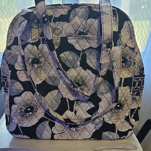Vera Bradley Black and White Floral Tote